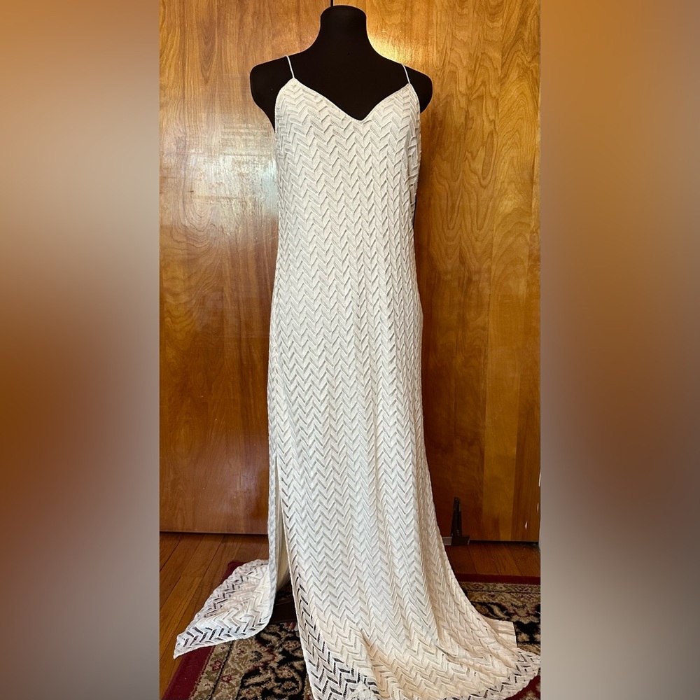 NWT Guess white crochet maxi dress